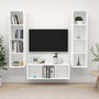 Voir la diapositive 1 : VIDAXL Ensemble de meuble TV 3 pcs Blanc Bois d'ingenierie