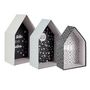 Voir la diapositive 2 : Paris Prix Lot de 3 Boîtes Gigognes  Maison Garçon  32cm Gris