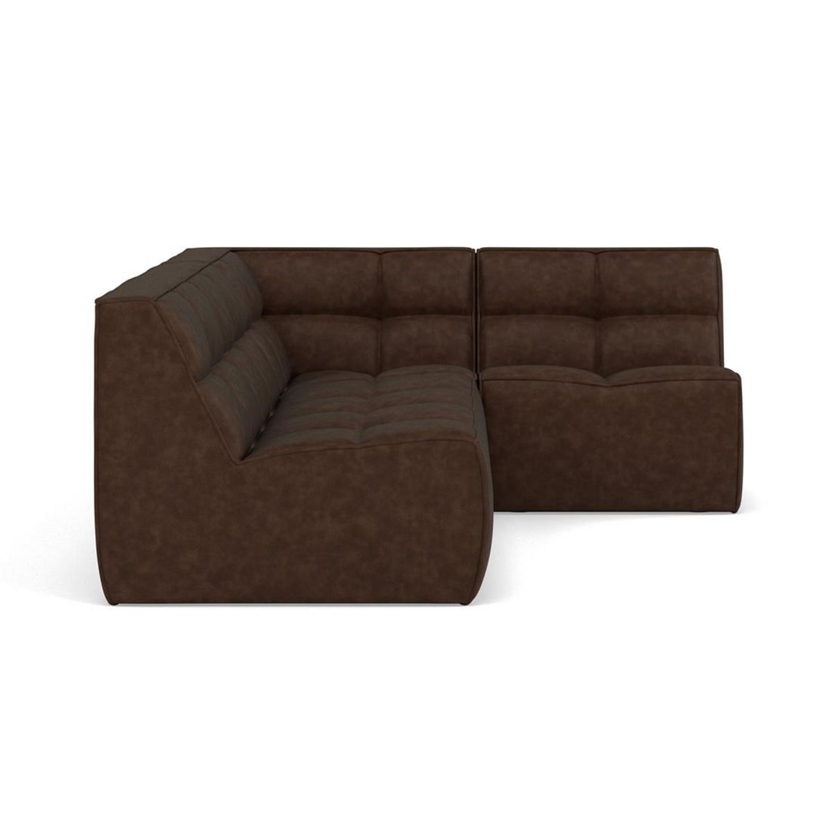 LISA DESIGN Alya - canapé modulable d'angle réversible 4 places en simili