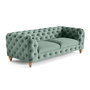 Voir la diapositive 4 : LISA DESIGN Walter - canapé 3 places chesterfield en velours - pieds bois