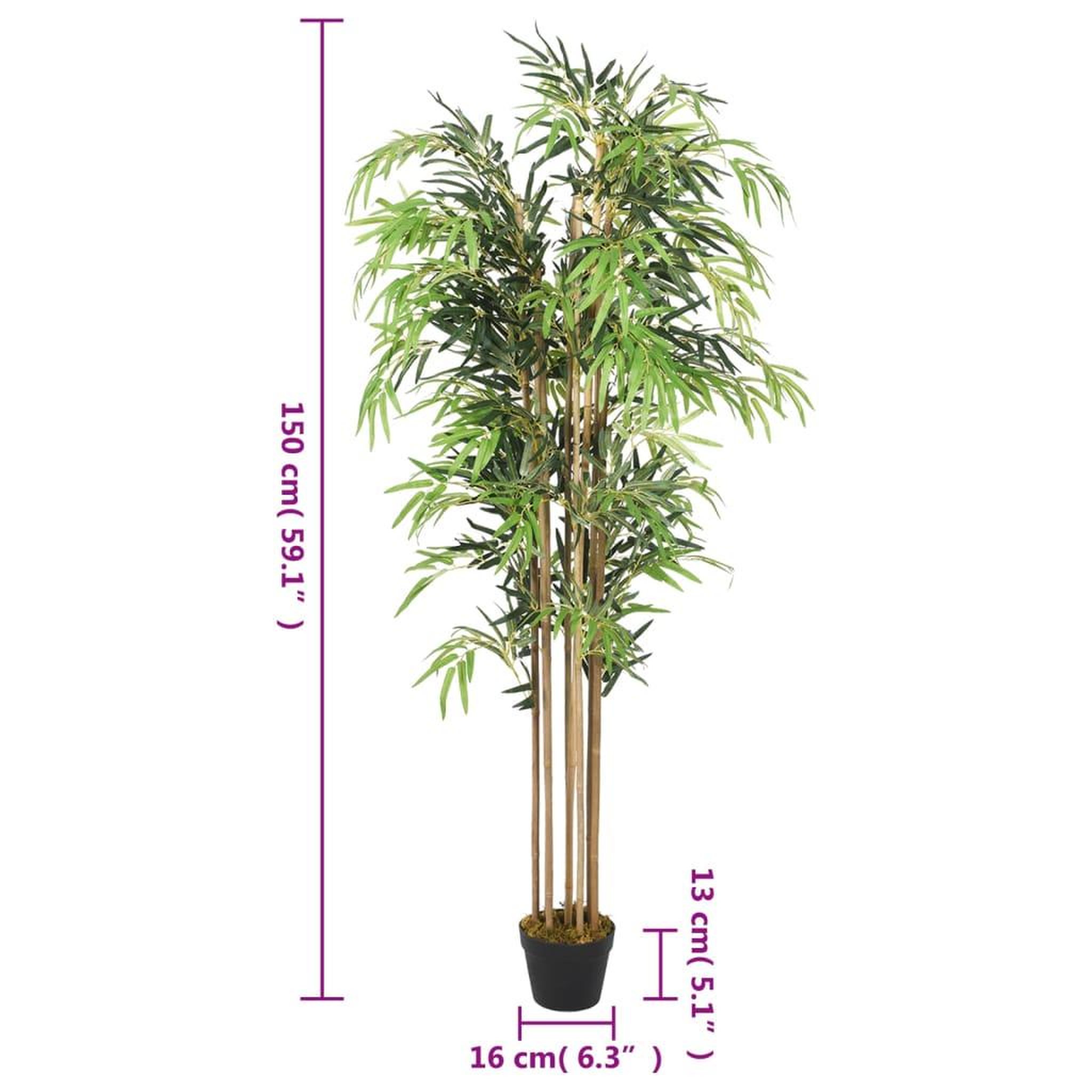 Voir la diapositive 4 : VIDAXL Bambou artificiel 1095 feuilles 150 cm vert