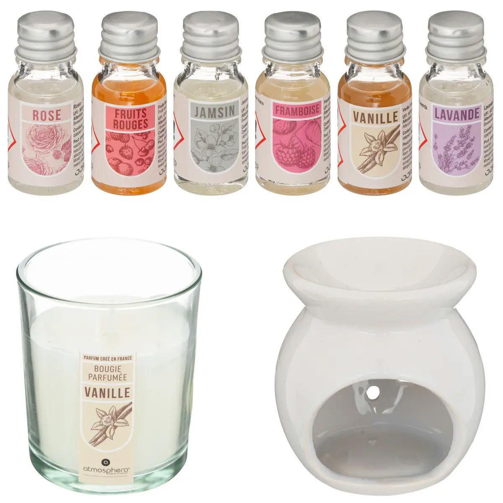 Voir la diapositive 2 : ATMOSPHERA Coffret senteur 8 pièces  bien-être  20cm jasmin