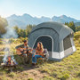 Voir la diapositive 2 : OUTSUNNY Tente de camping 2-4 personnes tente de voiture 2 en 1 bleu foncé