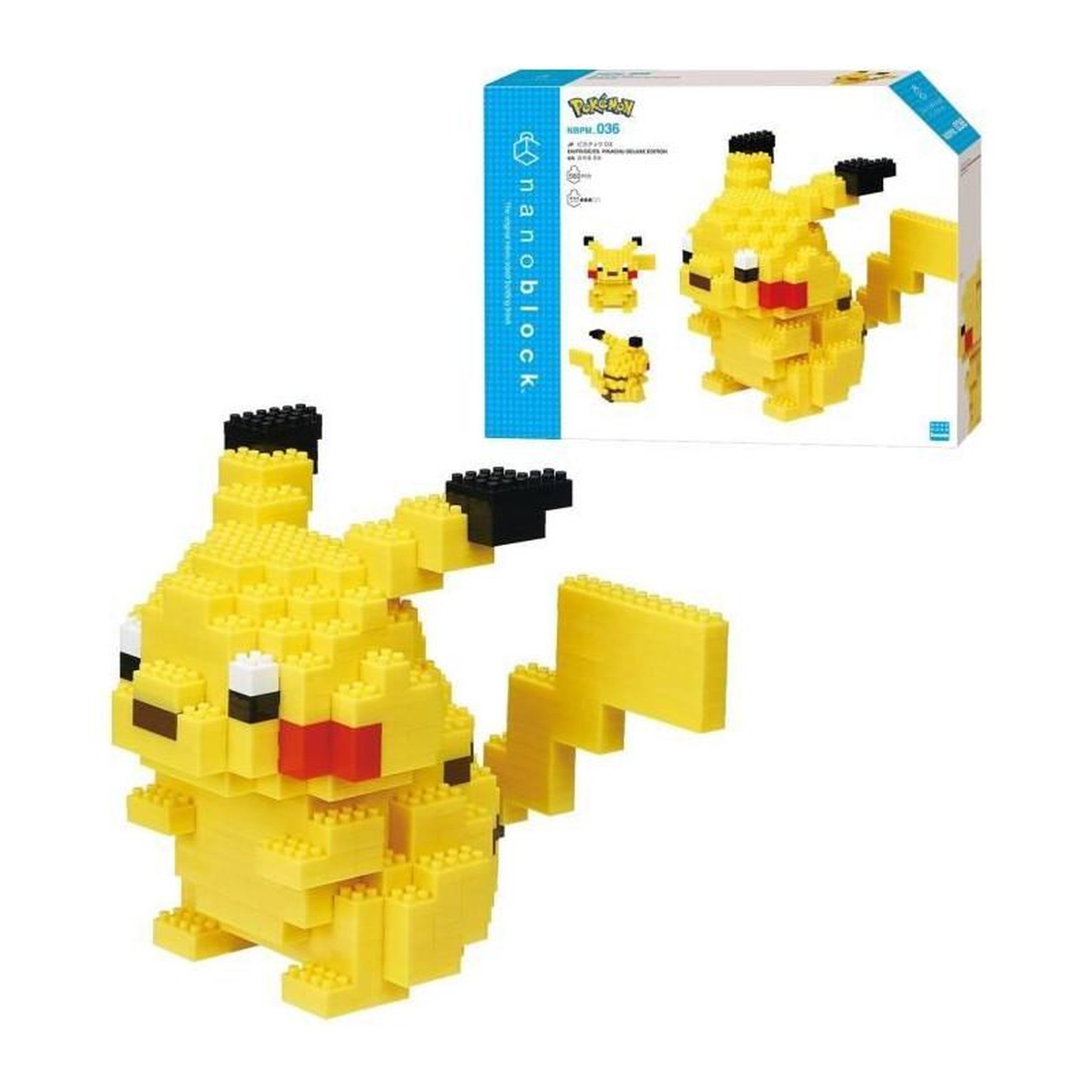 Voir la diapositive 4 : BANDAI Figurine en briques - BANDAI - NANOBLOCK - Pokémon - Pikachu Deluxe
