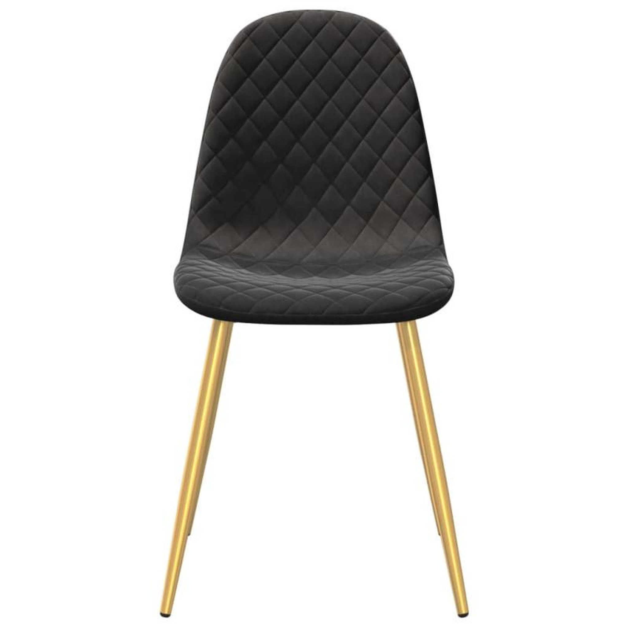 Voir la diapositive 4 : VIDAXL Chaises à manger lot de 4 Noir Velours