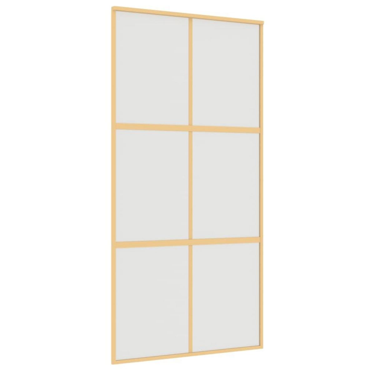 VIDAXL Porte coulissante dore 102,5x205 cm verre ESG depoli aluminium