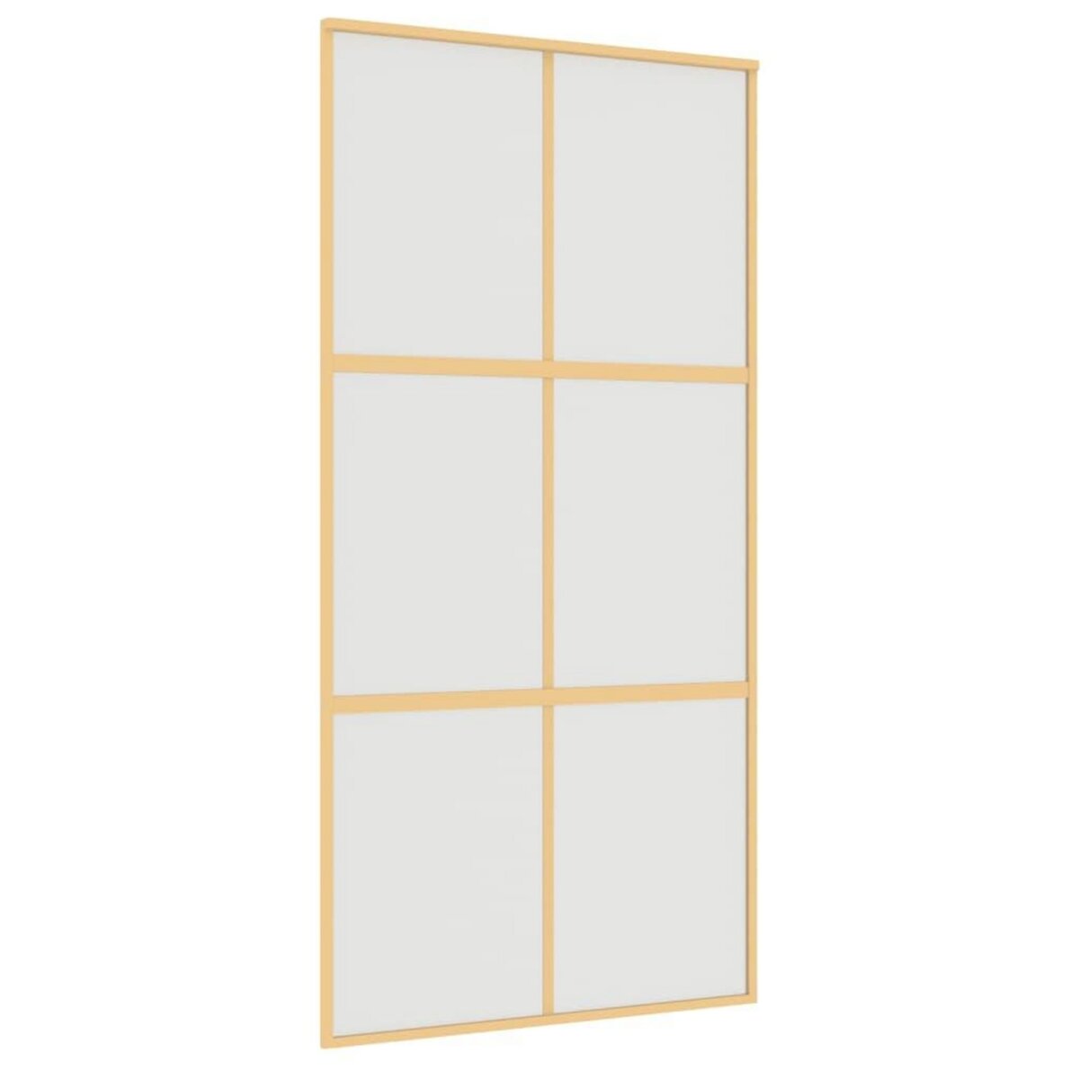 VIDAXL Porte coulissante dore 102,5x205 cm verre ESG depoli aluminium