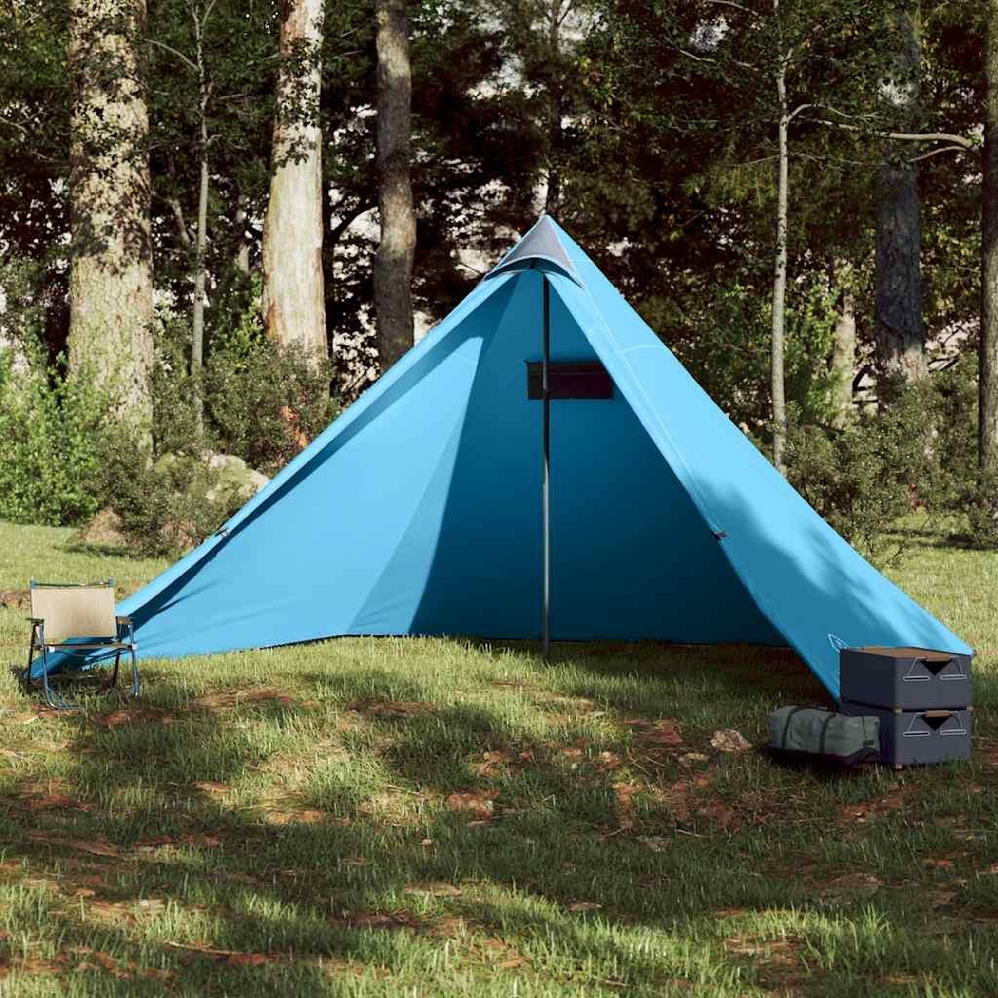 VIDAXL Tente familiale tipi 7 personnes bleu impermeable