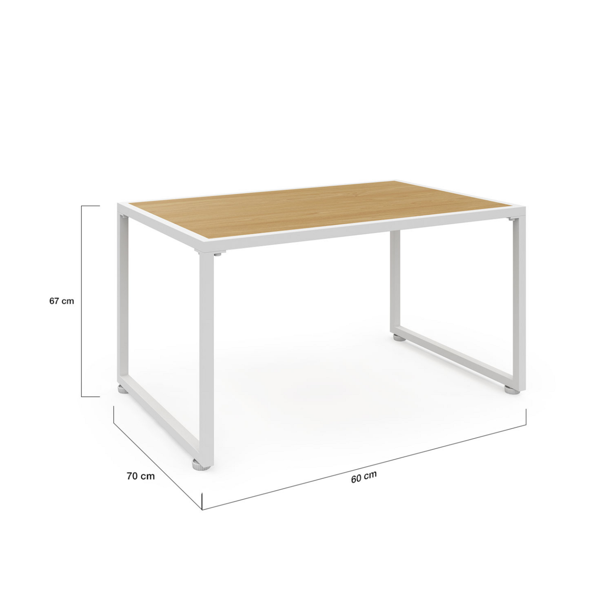 ID MARKET Salon de jardin bas RIO 4 places structure métal blanc, cordage effet rotin clair et coussins beige