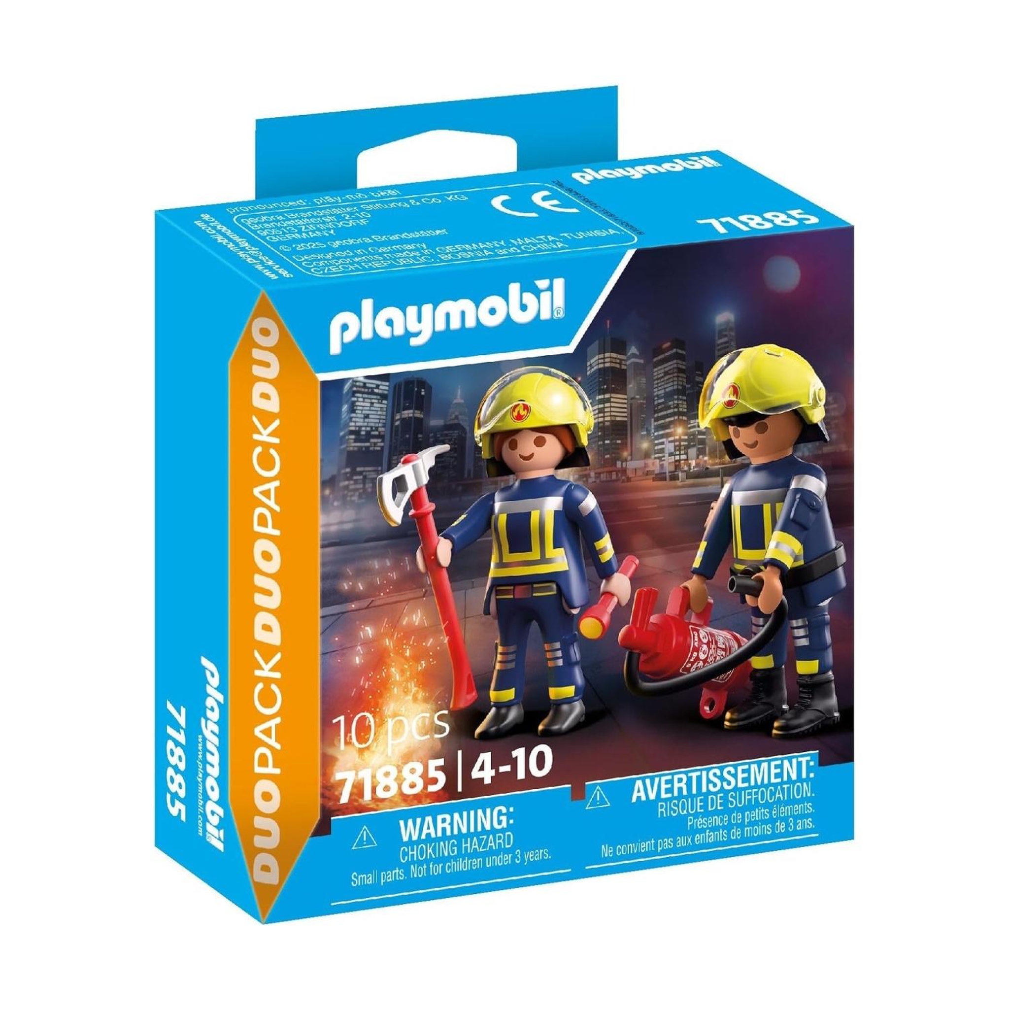 PLAYMOBIL Pompiers avec hache et extincteur