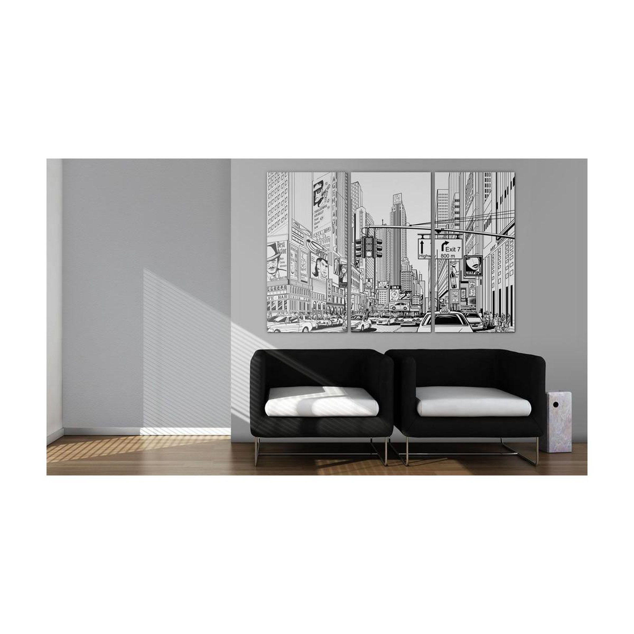 Voir la diapositive 2 : Paris Prix Tableau imprimé  comic style en noir & blanc