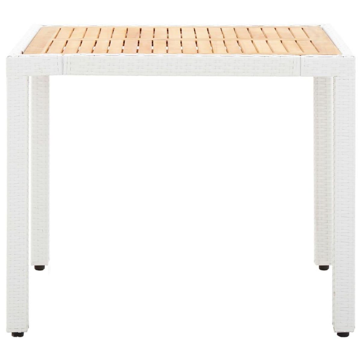 VIDAXL Salon de jardin 5 pcs resine tressee blanc