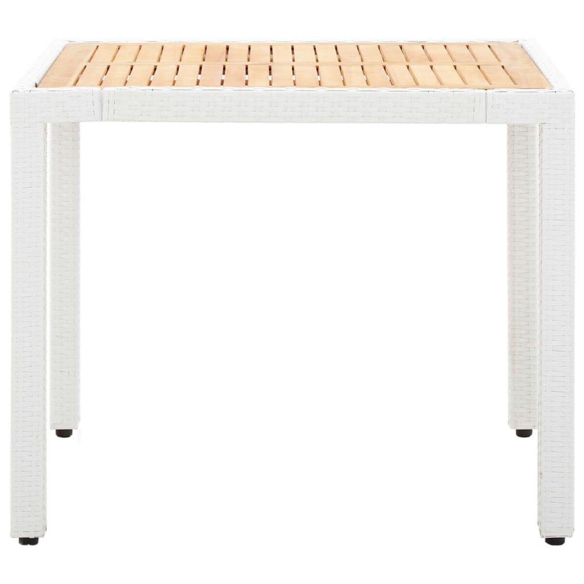 VIDAXL Salon de jardin 5 pcs resine tressee blanc