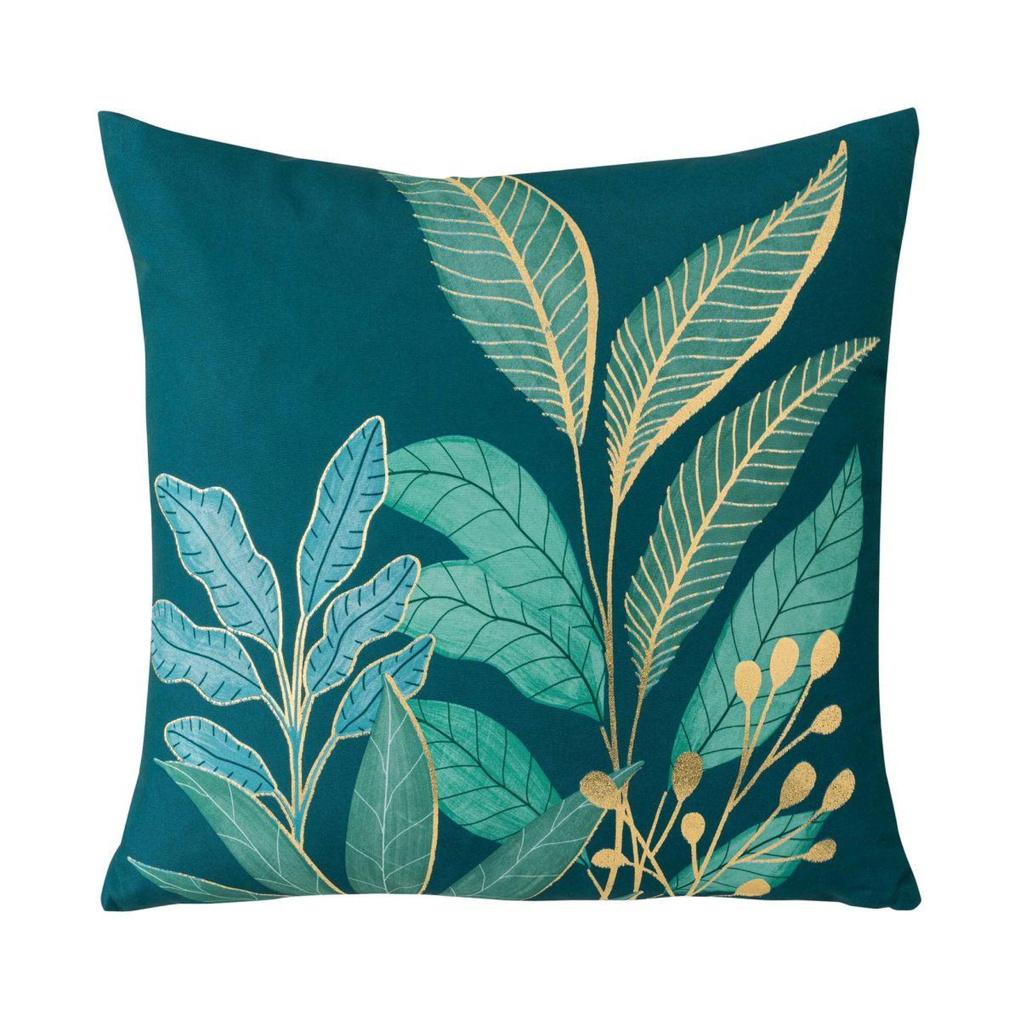 Douceur d'Intérieur Coussin déco imprimé aloha 45x45cm vert