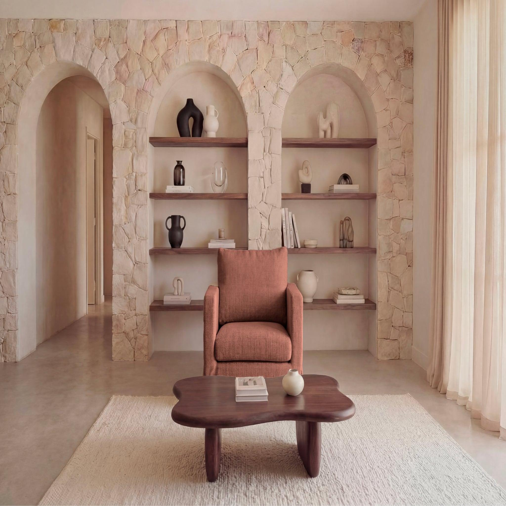 Voir la diapositive 3 : CASANOVA PARIS Leonie - fauteuil tissu chenille déhoussable