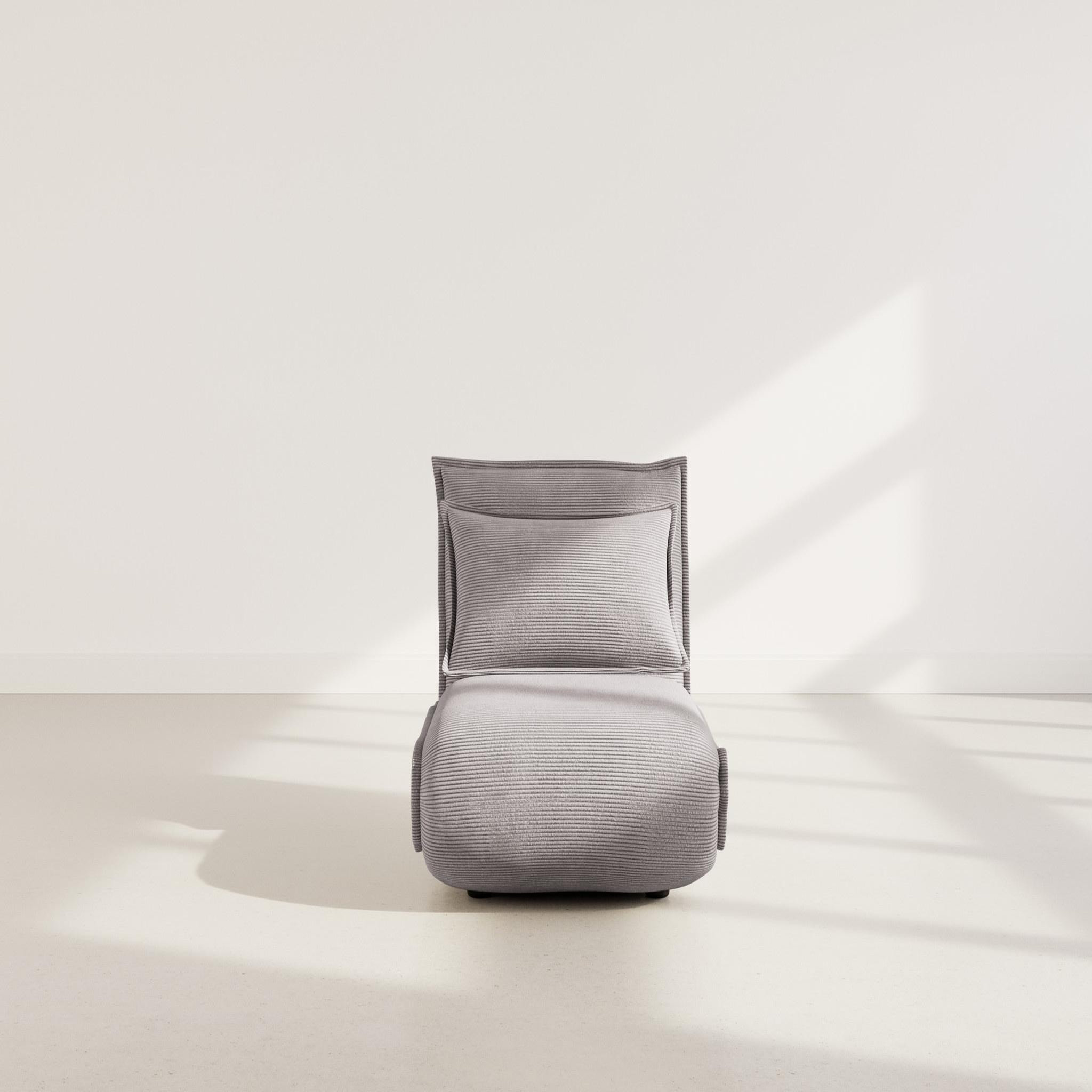 Voir la diapositive 5 : BEST MOBILIER Candice - banquette 1 place convertible clic-clac en velours côtelé
