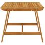Voir la diapositive 3 : VIDAXL Table a manger de jardin 88x88x74 cm Bois d'acacia massif