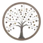 Paris Prix Déco Murale Ronde  Arbre de Vie  80cm Multicolore