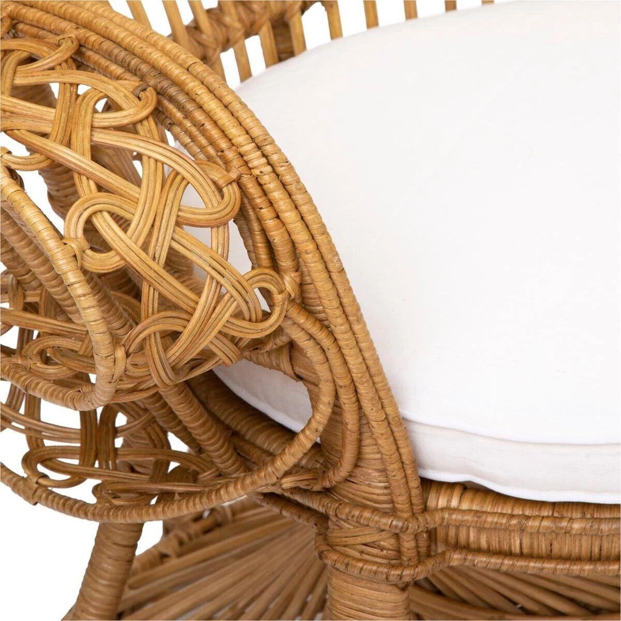 Voir la diapositive 4 : ATMOSPHERA Fauteuil en rotin design  gypsy  150cm naturel