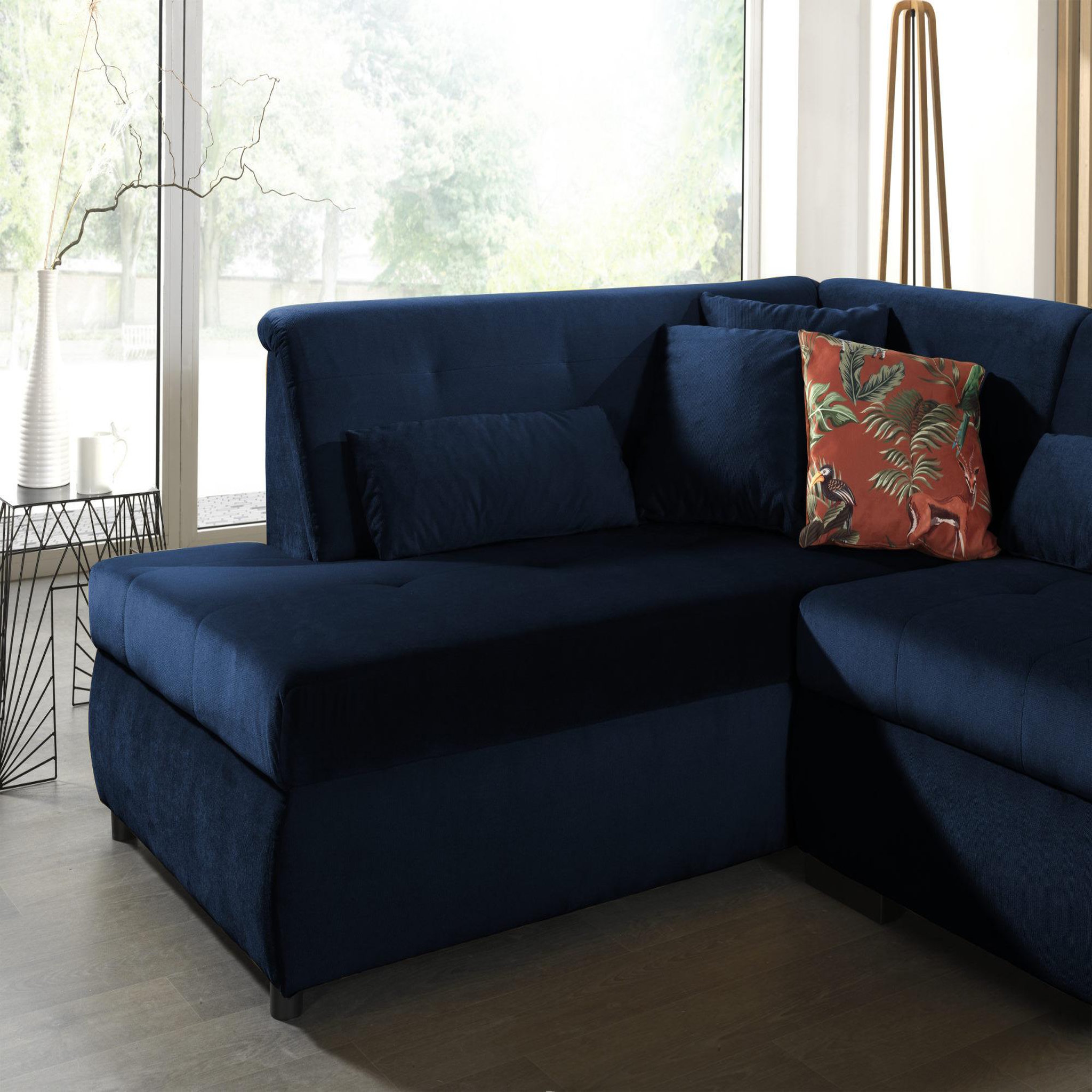 Voir la diapositive 4 : LISA DESIGN Vermont - canapé panoramique d'angle gauche - 7 places - xxl - en velours
