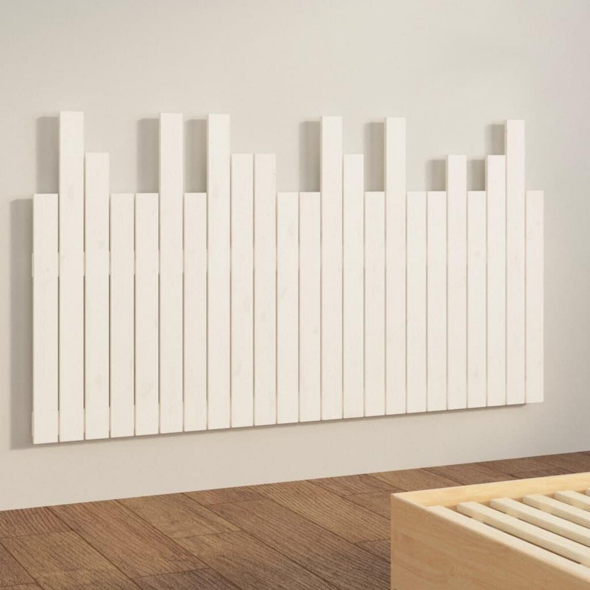 VIDAXL Tete de lit murale Blanc 146,5x3x80 cm Bois massif de pin