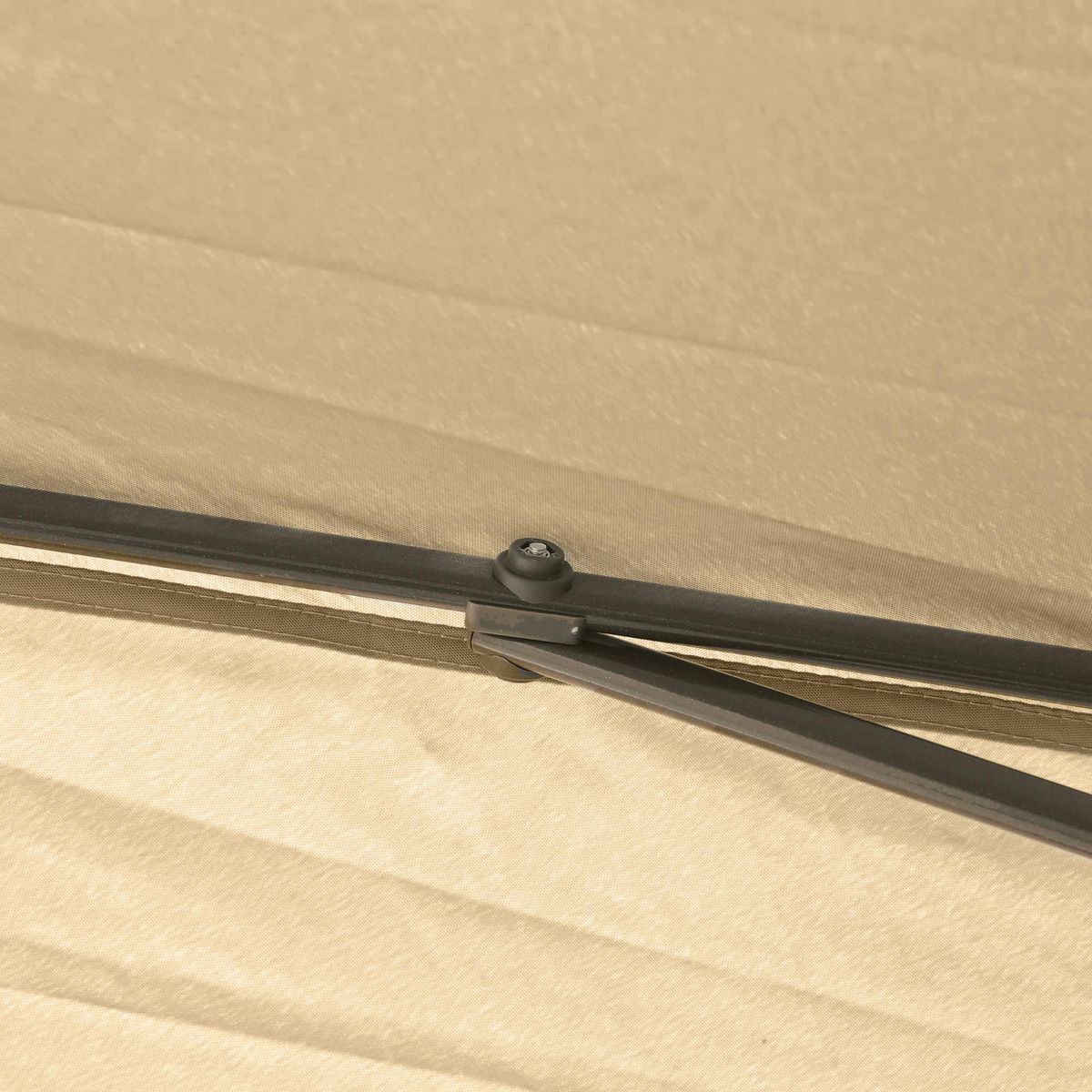 OUTSUNNY Tonnelle barnum automatique pop-up dim. 3,3L x 3,3l x 2,88H m moustiquaires sac transport métal oxford marron beige