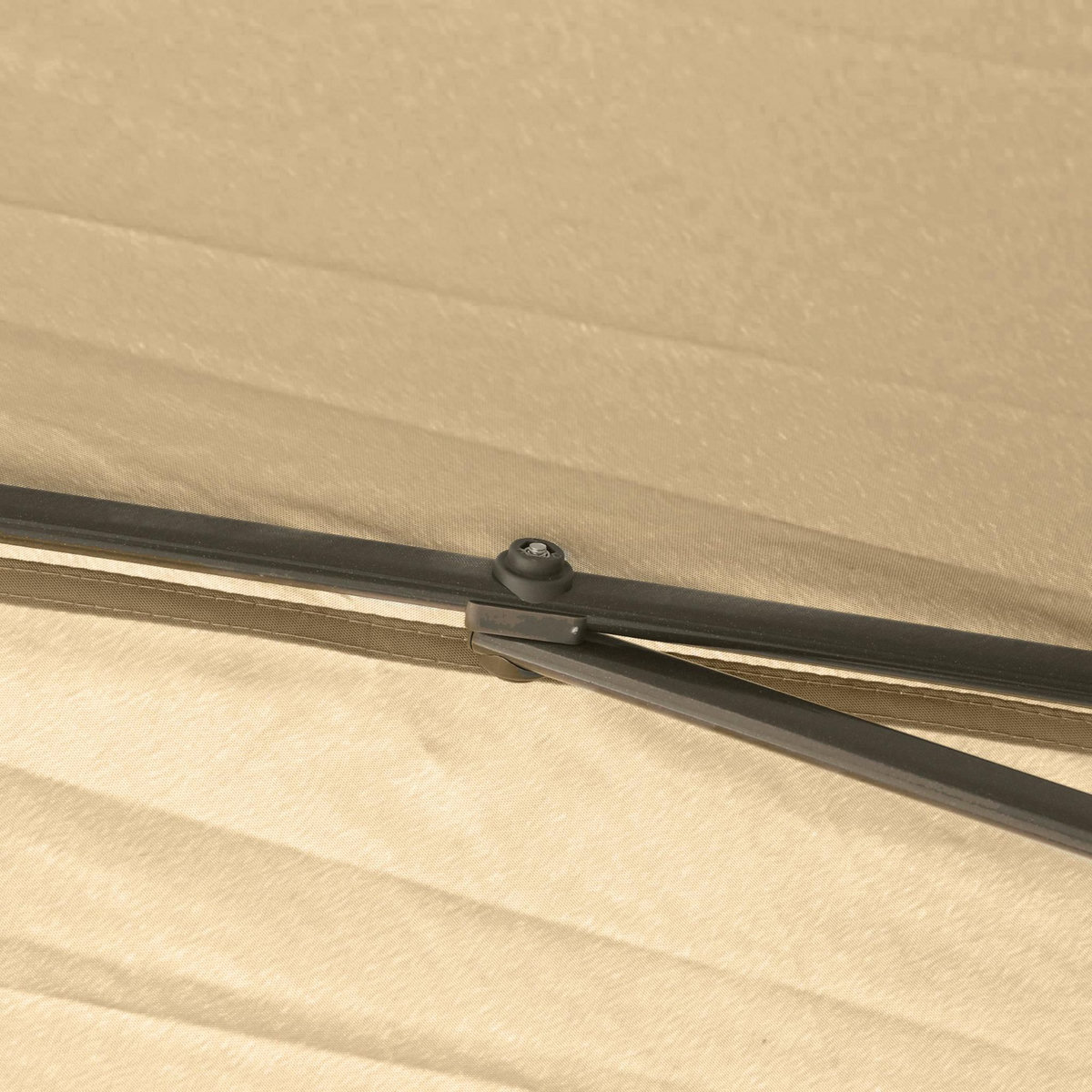 OUTSUNNY Tonnelle barnum automatique pop-up dim. 3,3L x 3,3l x 2,88H m moustiquaires sac transport métal oxford marron beige