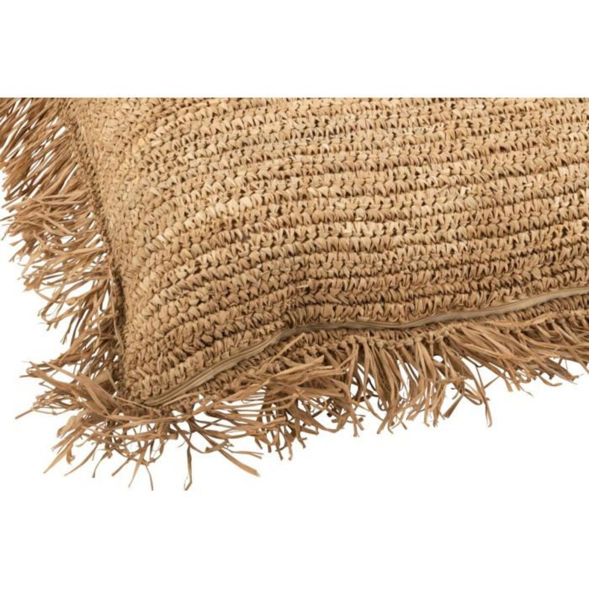 Paris Prix Coussin Déco Carré  Raphia  88x88cm Naturel