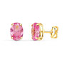 Voir la diapositive 1 : L'ATELIER D'AZUR Boucles d'Oreilles Or 18 Carats 750/000 - Zirconiums Roses
