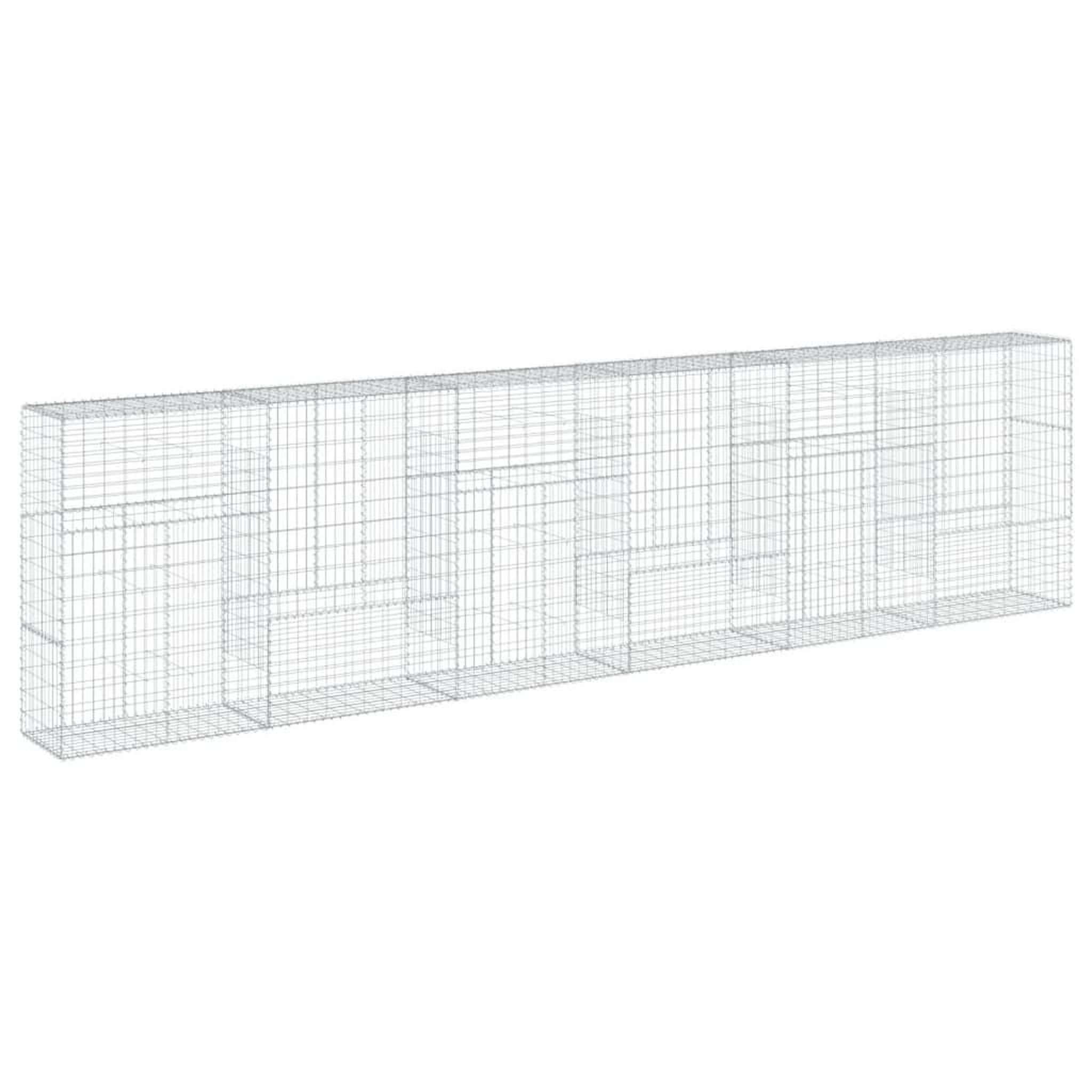 Voir la diapositive 5 : VIDAXL Panier gabion avec couvercle 600x50x150 cm fer galvanise
