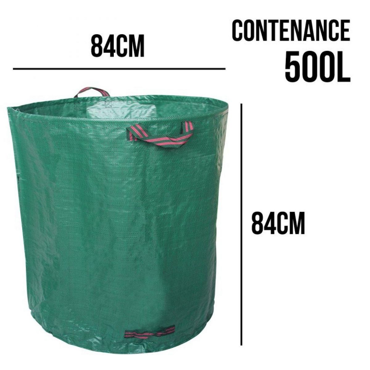 LINXOR Lot de 3 sacs de déchets 500L en PP 150g/m² autoportants