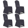 Voir la diapositive 1 : VIDAXL Housse de chaise extensible 4 pcs Anthracite