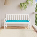 VIDAXL Coussin de banc de jardin turquoise 150x50x7 cm tissu oxford