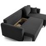 Voir la diapositive 4 : BEST MOBILIER Saphir - canapé d'angle réversible 4 places - convertible avec coffre - en velours côtelé