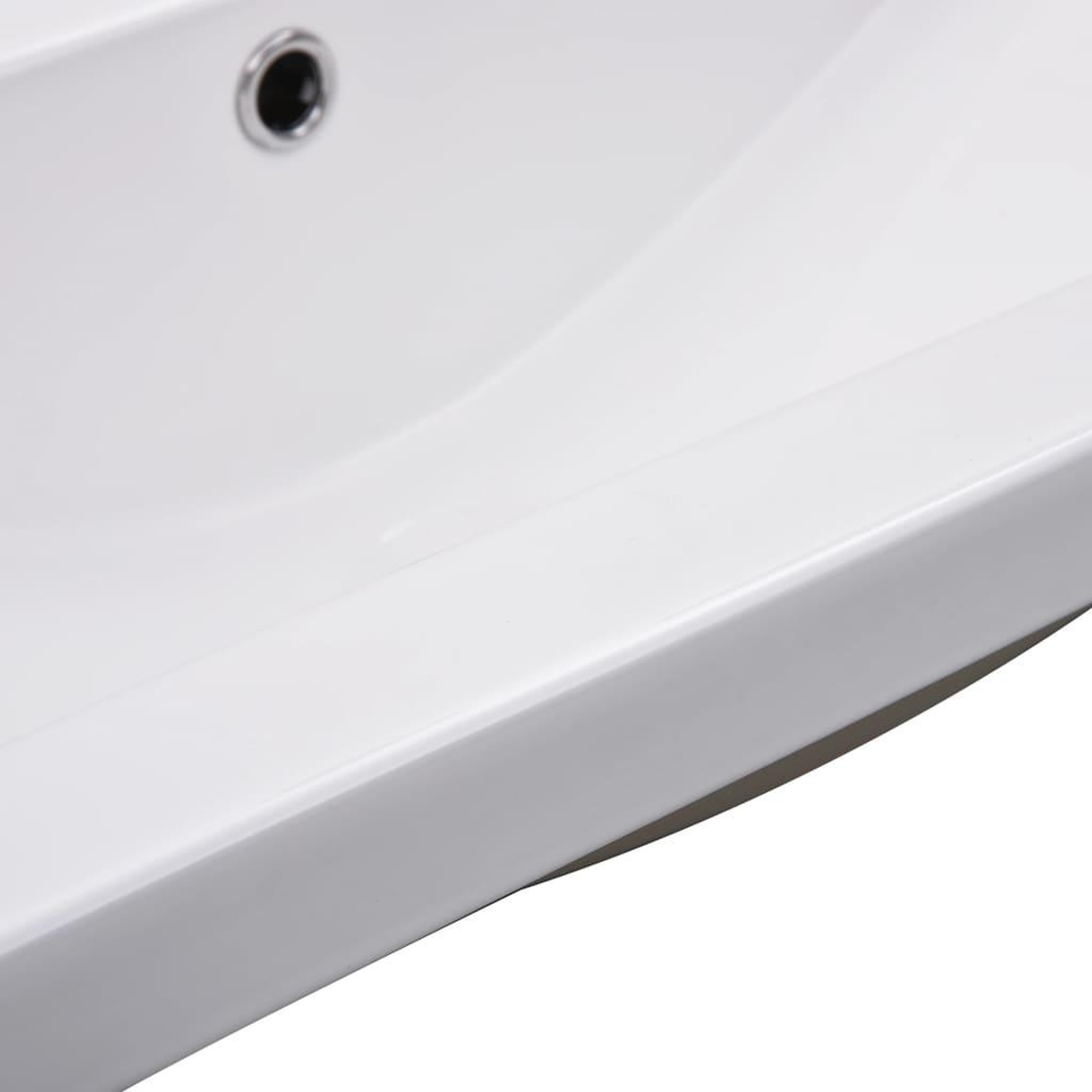 Voir la diapositive 5 : VIDAXL Lavabo encastre 91 x 39,5 x 18,5 cm Ceramique Blanc