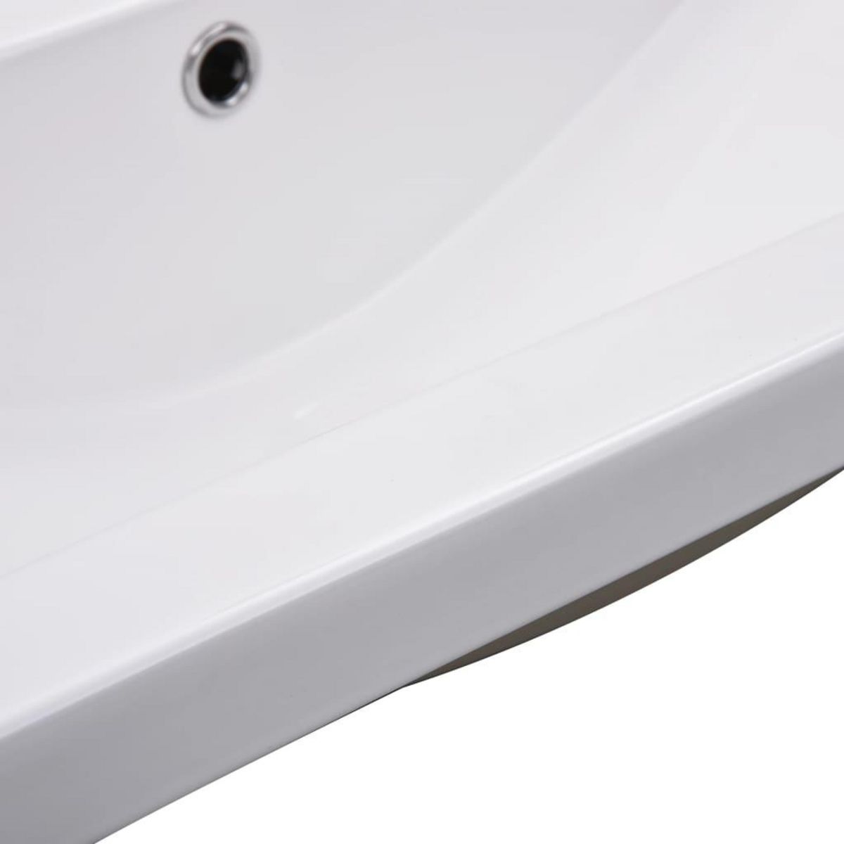 VIDAXL Lavabo encastre 91 x 39,5 x 18,5 cm Ceramique Blanc