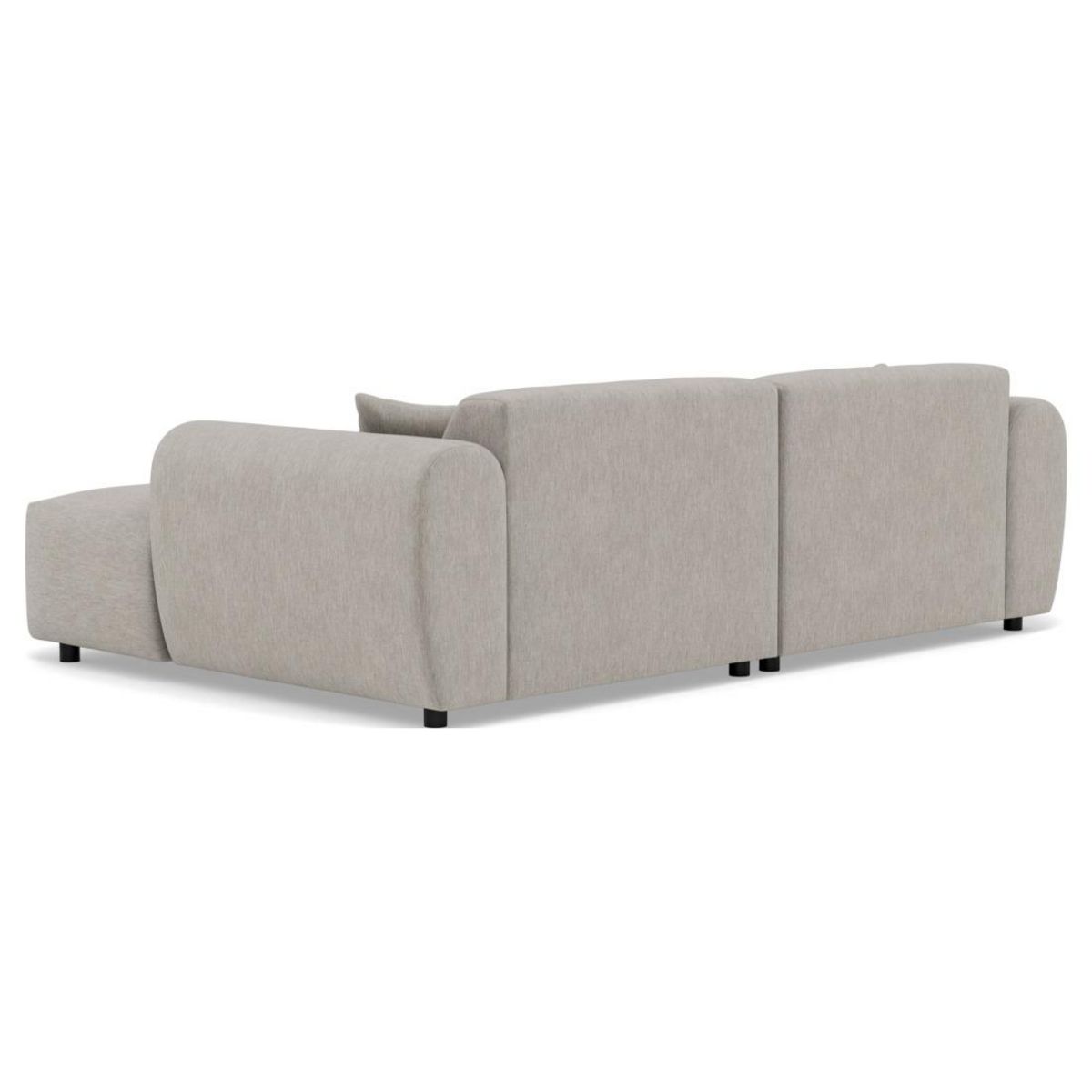 LISA DESIGN Aumance - canapé droit 4 places avec double méridienne assise profonde en velours texturé