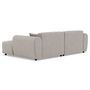Voir la diapositive 4 : LISA DESIGN Aumance - canapé droit 4 places avec double méridienne assise profonde en velours texturé