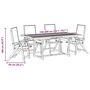Voir la diapositive 6 : VIDAXL Ensemble a manger de jardin 5pcs bois d'acacia solide textilene