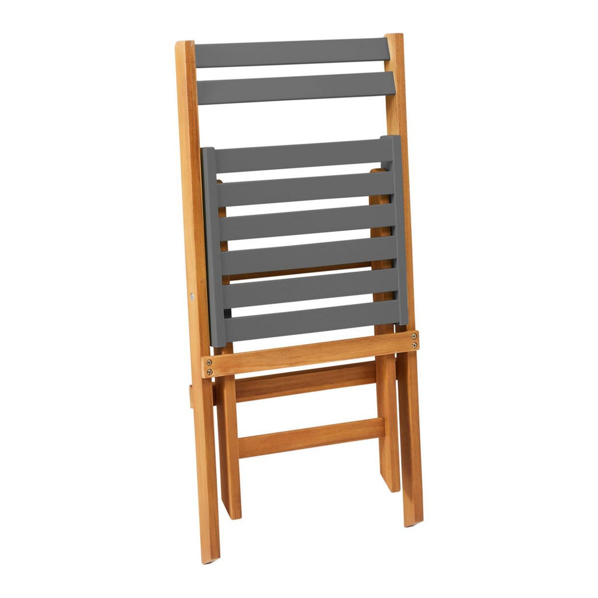 GARDENSTAR Salon de jardin - 2 places - Acacia - Bois et gris - POBOIS