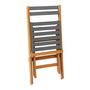 Voir la diapositive 3 : GARDENSTAR Salon de jardin - 2 places - Acacia - Bois et gris - POBOIS