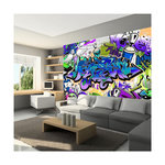 Paris Prix Papier Peint  Graffiti : Violet Theme. Coloris disponibles : Multicolore