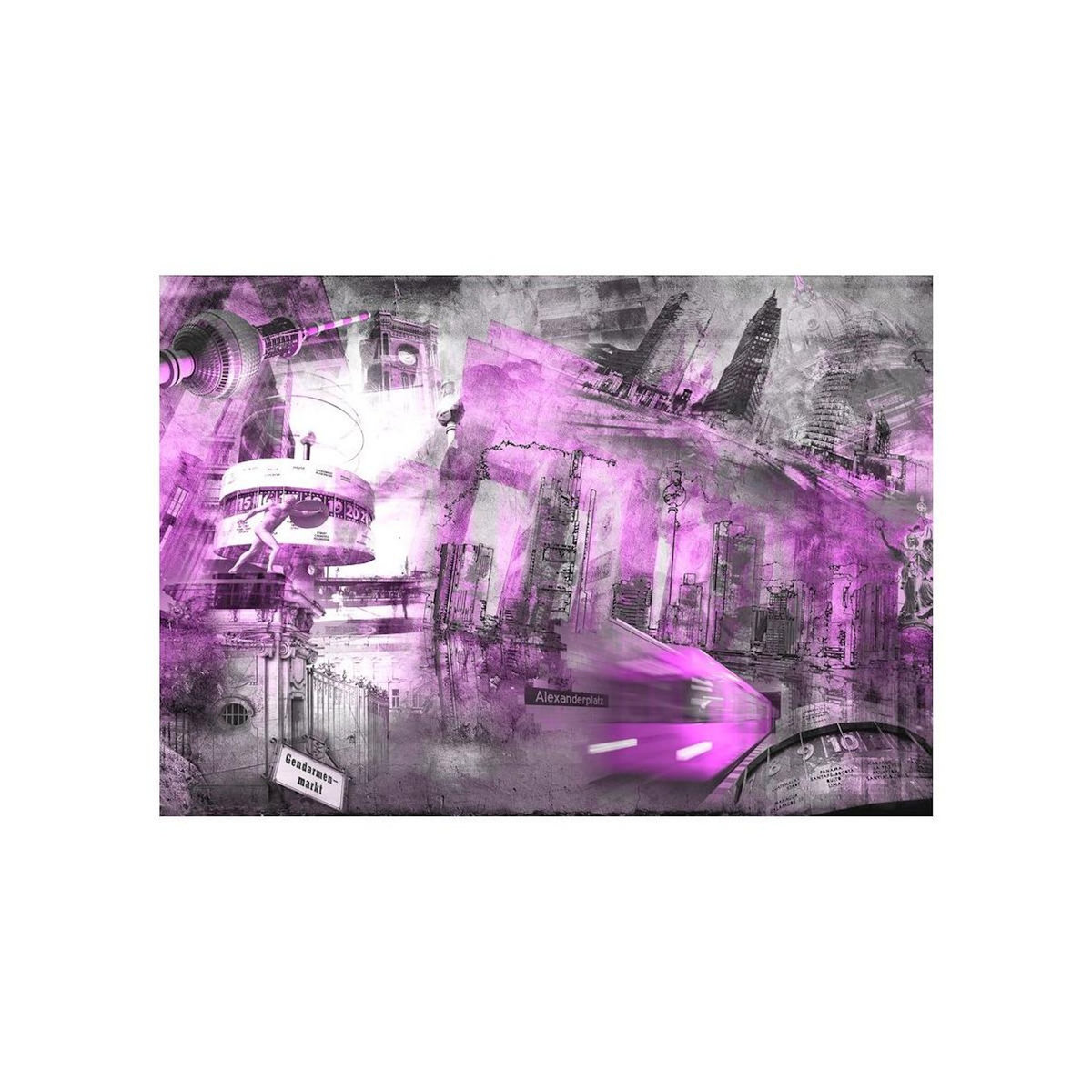 Paris Prix Papier Peint  Berlin Collage Violet