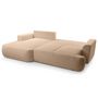 Voir la diapositive 3 : BEST MOBILIER Candela - canapé d'angle gauche 4 places - convertible avec coffre - en tissu bouclette