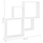 Voir la diapositive 6 : VIDAXL Etagere murale cube Blanc 80x15x78,5 cm Bois d'ingenierie