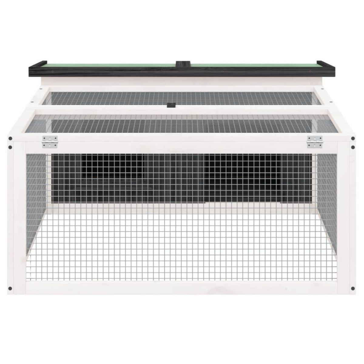 VIDAXL Clapier gris 117,5x97x47,5 cm bois de pin massif