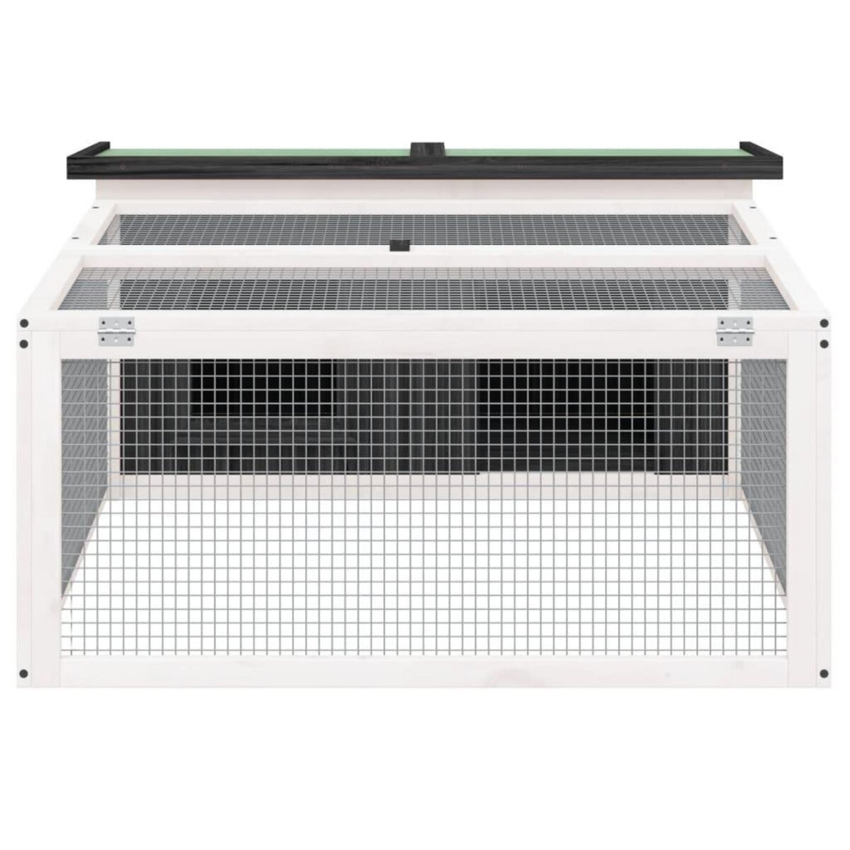 VIDAXL Clapier gris 117,5x97x47,5 cm bois de pin massif