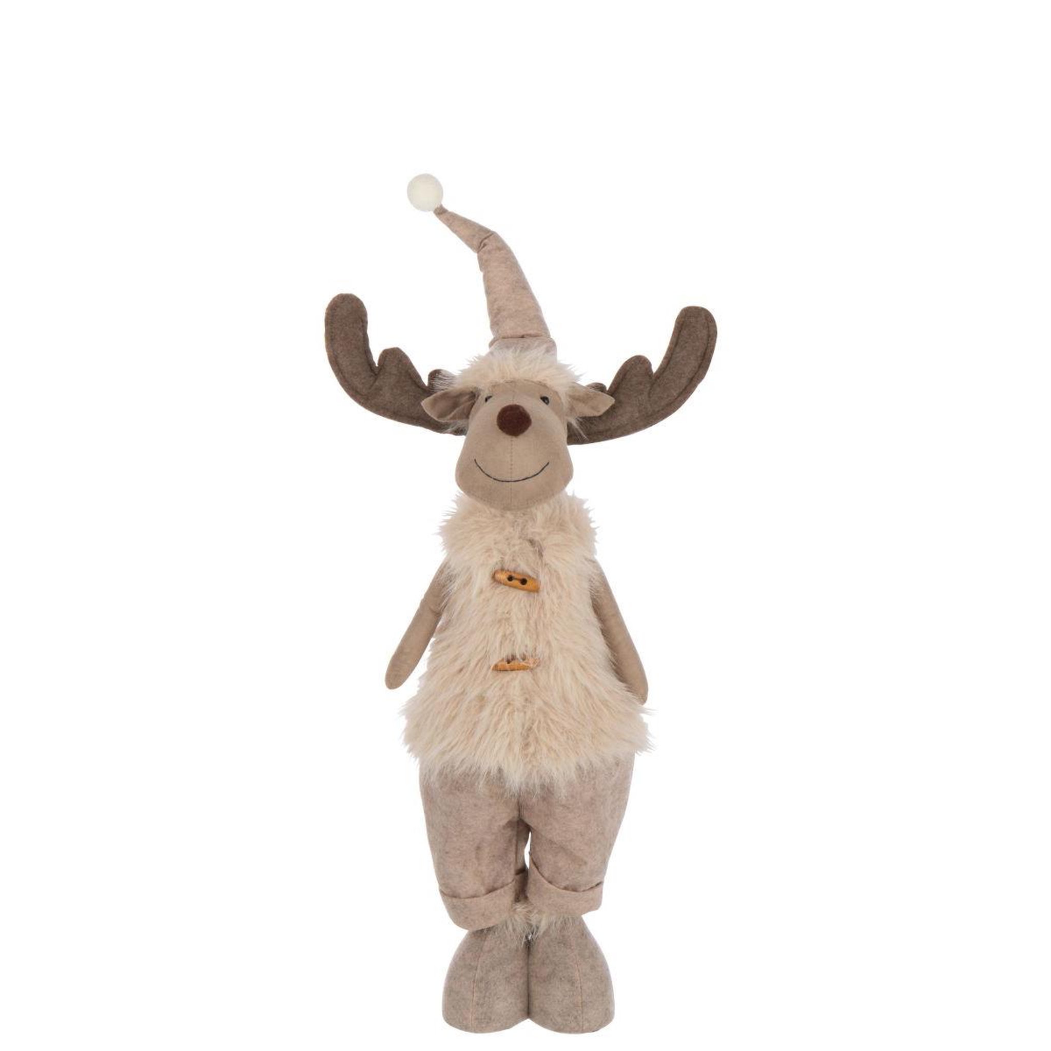Voir la diapositive 2 : J-LINE Statue élan télescopique  fungo  67cm beige