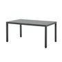 Voir la diapositive 3 : MARKET24 Table de jardin 6 personnes - Structure aluminium - Plateau verre trempé fixé par ventouses - L 160 x H 72 x P 90 cm