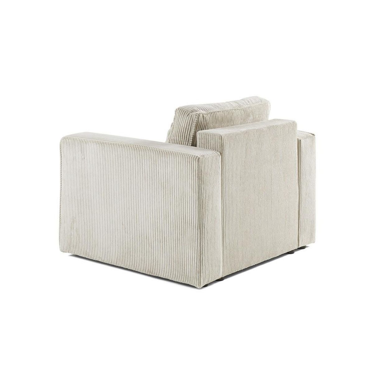 BEST MOBILIER Topaze - fauteuil - en velours côtelé